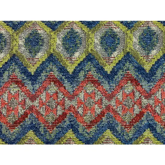 巴巴多斯節日防水防汙綠色紅色青色藍色駝色米色民族風格基利姆伊卡編織裝飾布料